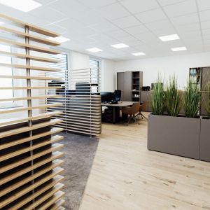 Heller Büroarbeitsplatz bei der Alphart GmbH